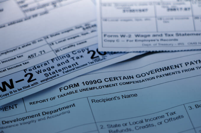 W-2 Forms ready to be filled out