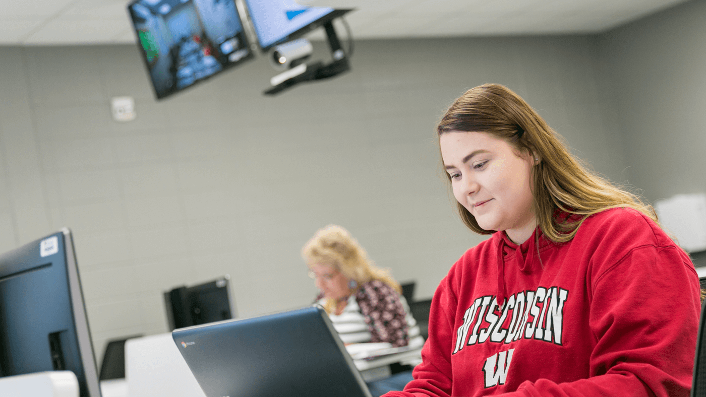 Students work in a VC Classroom