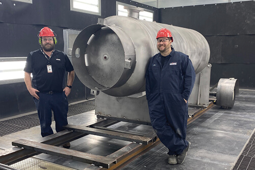 Two employees at Samuel Pressure Vessel Group