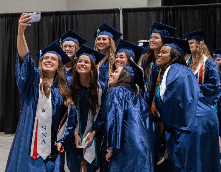Students at NWTC's 2025 spring graduation ceremony