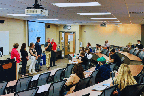 NWTC leadership presenting to student leaders