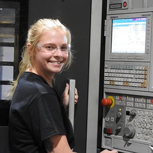 Hanna Gilbertson, Machine Tool-CNC Technician student Marinette campus