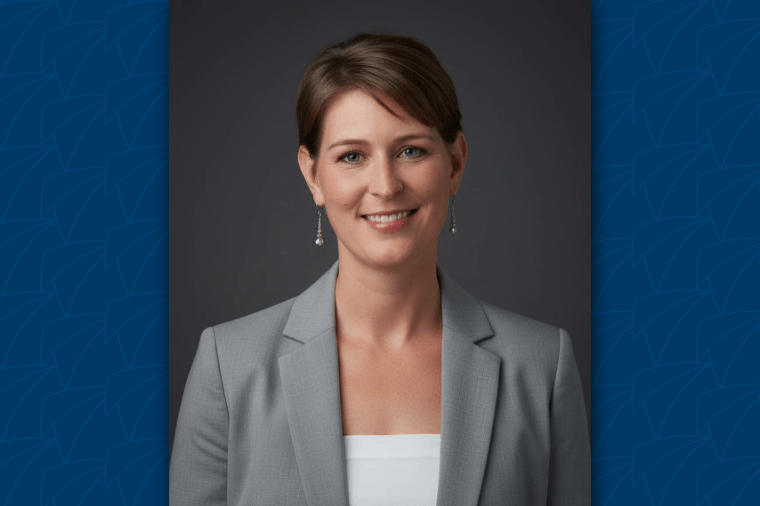 Jennifer Bacon, facing camera, smiling