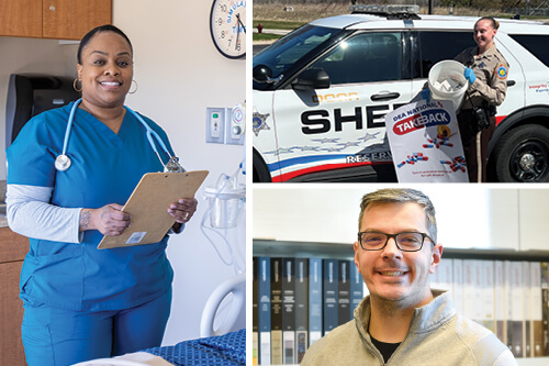 Students working in their chosen careers