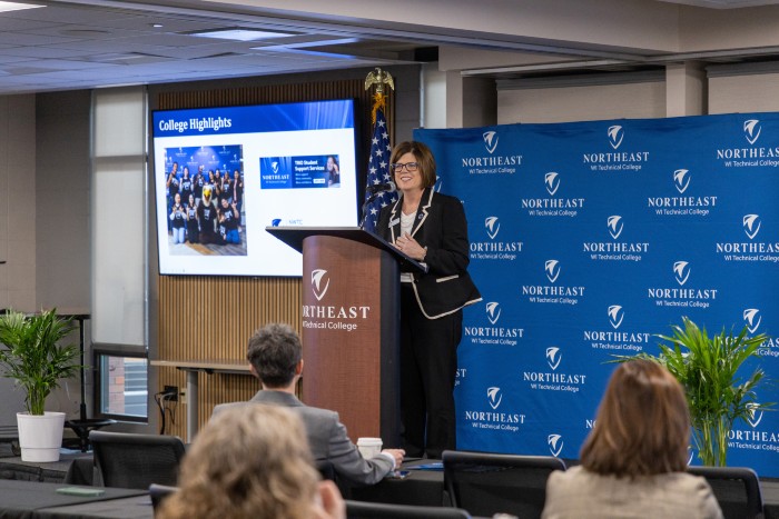 Dr. Kristen Raney at NWTC's 2026 State of the College