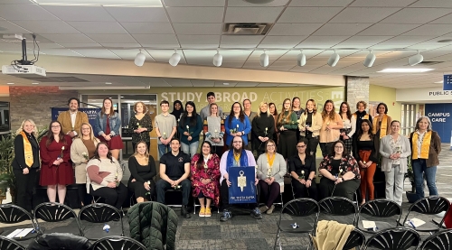 Phi Theta Kappa members at the 2023 induction ceremony. 