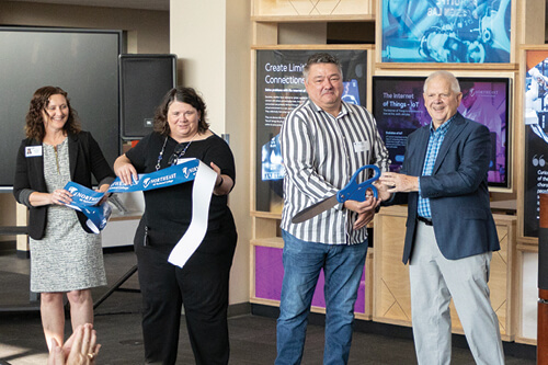 Ribbon cutting at the Engineering Technologies Atrium