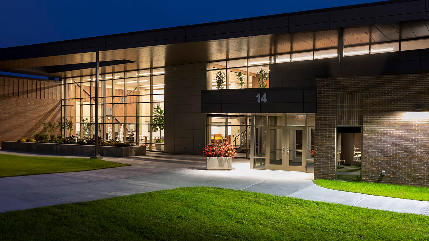 Northeast Wisconsin Technical College at night