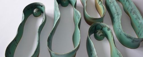 close up ceramic wall art