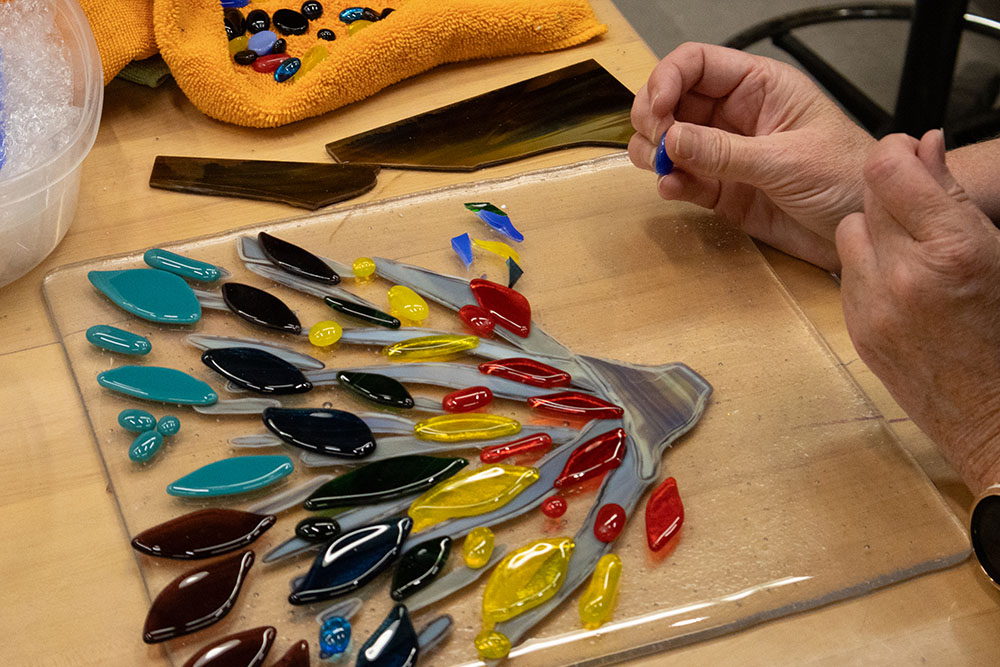 fused glass tree 