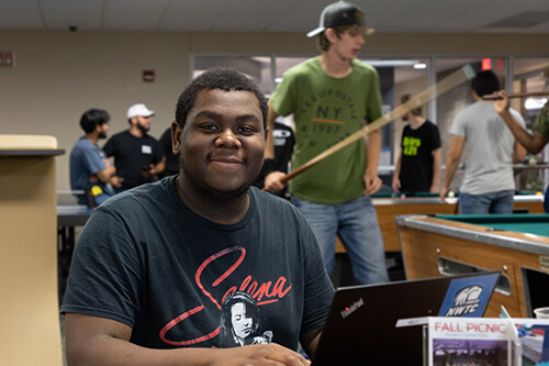 Student in the commons