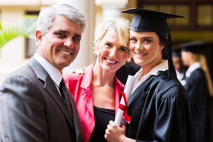 Parents with student graduate