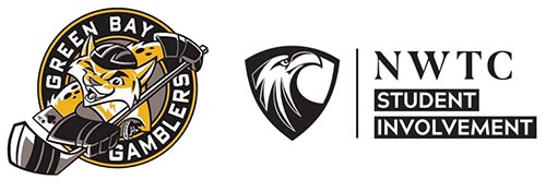 Green Bay Gamblers and NWTC Student Involvement logos