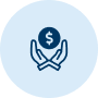 hands with money icon