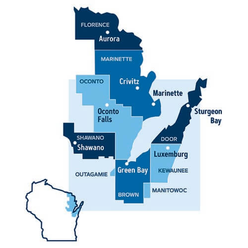 Map of NWTC locations