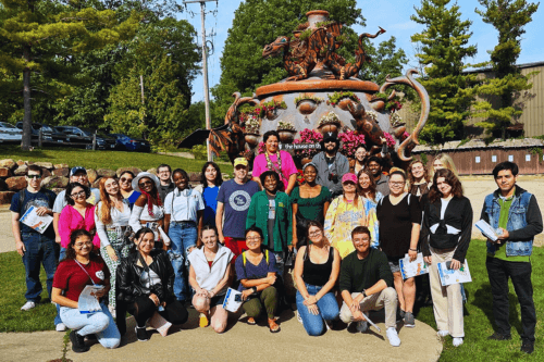 Students pose at House on the Rock