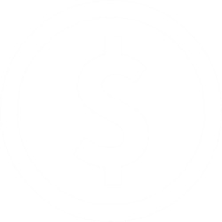 White Dollar Symbol in the Center of Enclosed Circle