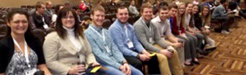 Architectural Technology students sit at an award ceremony
