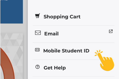 Select Mobile Student ID on Menu