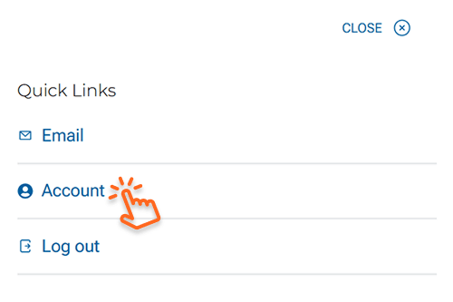 Select Account on Menu
